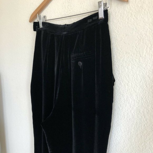 VTG RALPH LAUREN Black Velvet Blazer & Pant Suit - Picture 10 of 12